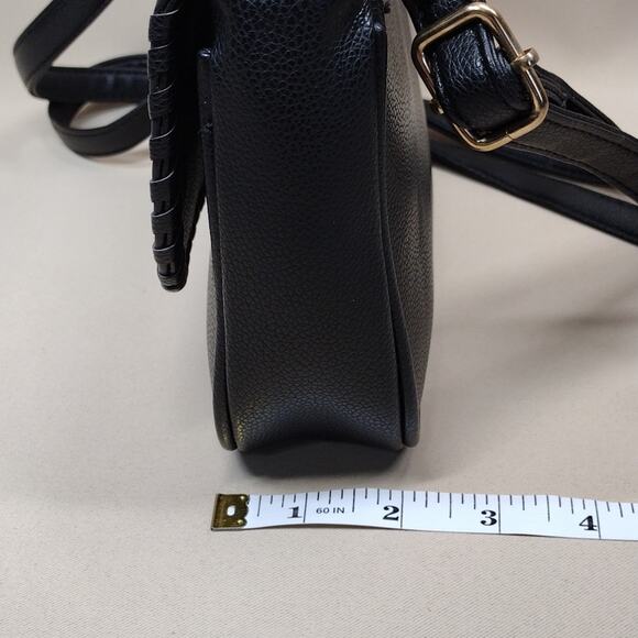 NWOT Elegant Faux Leather Fringe Casual Cute Black Crossbody Bag Purse - Picture 8 of 12